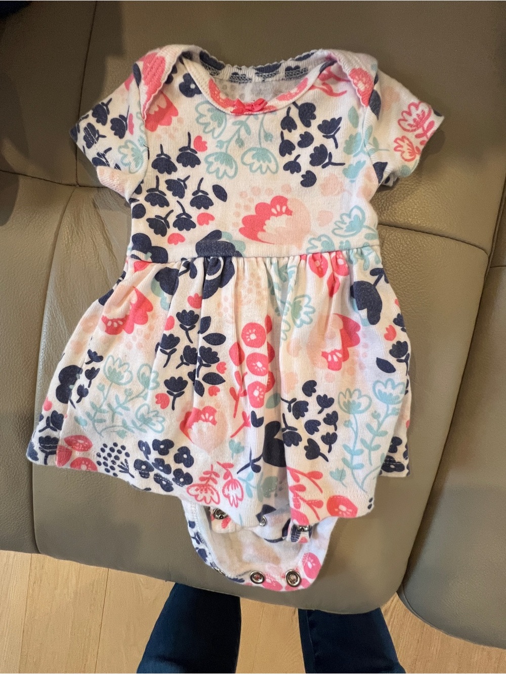 🔥 2 FOR $8 OFFER 🔥 Carter's Floral Dress Bodysuit NewBorn